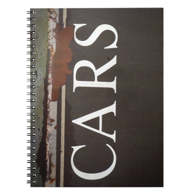 CARS Tow Truck Vintage Car Sign Notebook (Front)