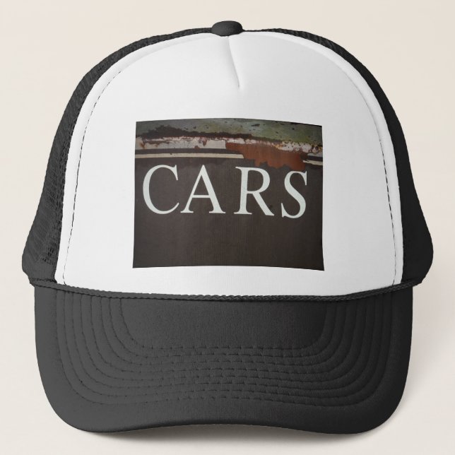 CARS  Tow Truck Vintage Car Sign Trucker Hat (Front)