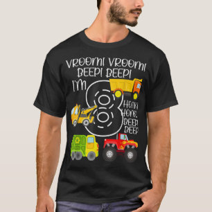 Cars Trucks 8th Birthday Party Toddler I'm 8 Year T-Shirt