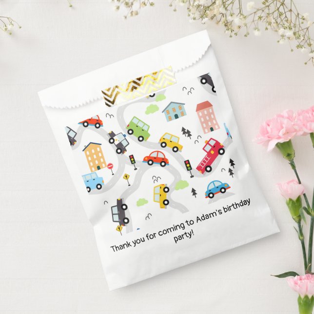 Cars Trucks Road Map Birthday Party Favour Bag (Sealed)
