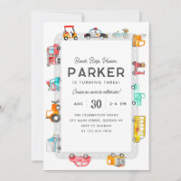 Cars Trucks Street Kids Transportation Birthday