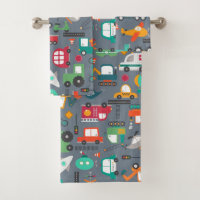 Cars Trucks Vehicles Kids Pattern 