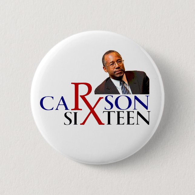 Carson '16 6 cm round badge (Front)