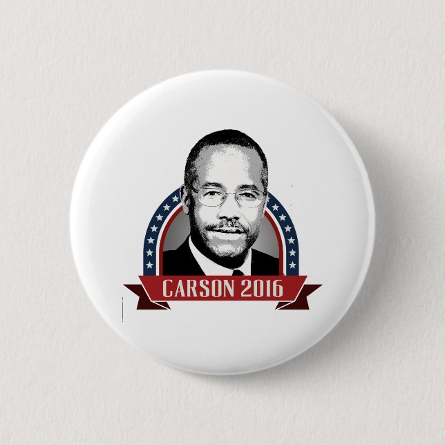 Carson 2016 Campaign Banner Nameplate 6 Cm Round Badge (Front)