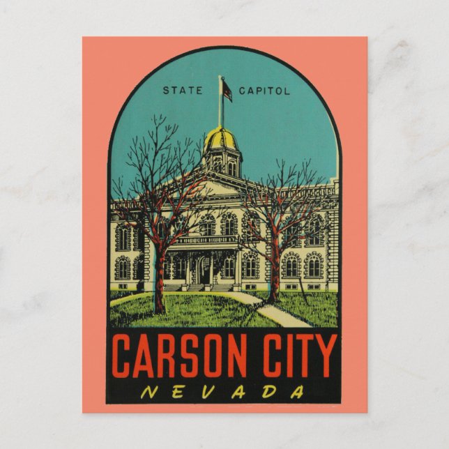 Carson City, Nevada Postcard (Front)
