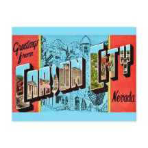 Carson City NV Retro Greeting
