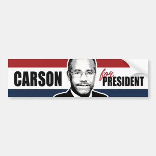 Carson for President Red White and Blue Bumper -.p Bumper Sticker