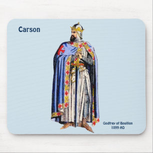 CARSON ~ Godfrey Bouillon Costume~ Personalised Mouse Pad