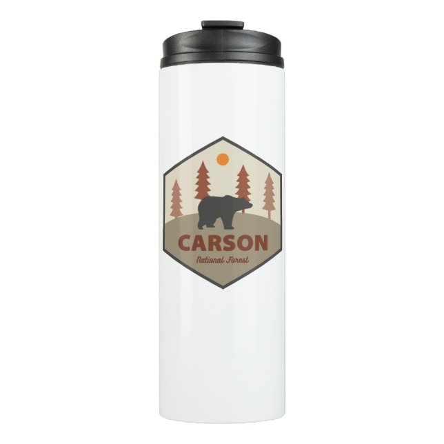Carson National Forest New Mexico Bear Thermal Tumbler (Front)