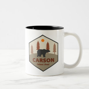 Carson National Forest New Mexico Bear Two-Tone Coffee Mug