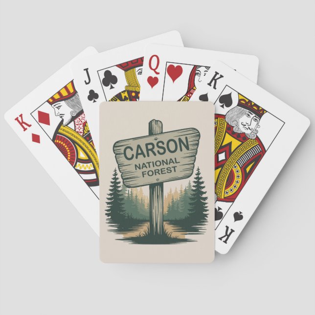 Carson National Forest New Mexico Playing Cards (Back)