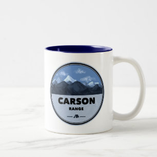 Carson Range California Nevada Camping Two-Tone Coffee Mug