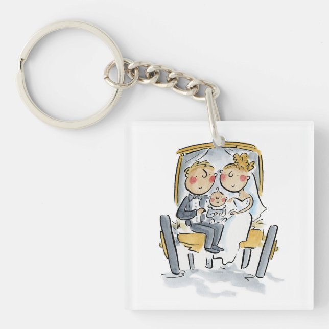 Cart before the horse key ring (Front)