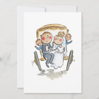Cart before the horse, wedding couple