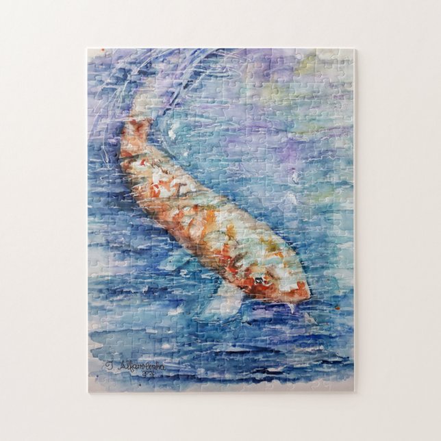 Cart fish  pu jigsaw puzzle (Vertical)
