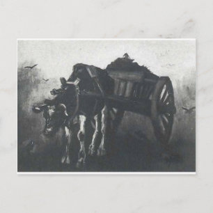 Cart with Black Ox by Vincent van Gogh Postcard