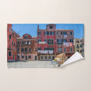 Cart with boxes in Venice Bath Towel Set