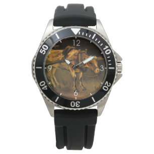 Cart with Red and White Ox (Vincent van Gogh) Watch