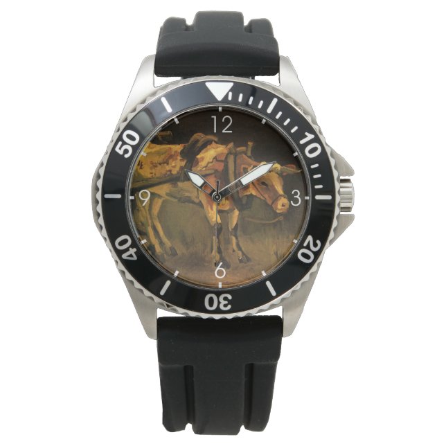 Cart with Red and White Ox (Vincent van Gogh) Watch (Front)