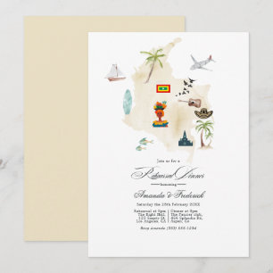 Cartagena Colombia Destination Wedding Rehearsal Invitation