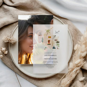 Cartagena Colombia Destination Wedding Vellum Invitations