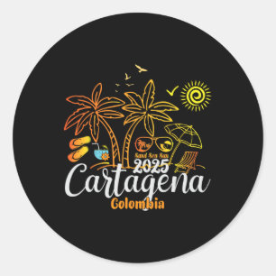 Cartagena Colombia Family Vacation 2025 Cruise Sou Classic Round Sticker