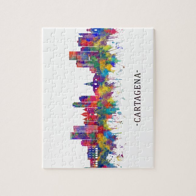 Cartagena Colombia Skyline Jigsaw Puzzle (Vertical)