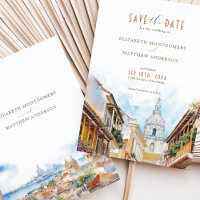 Cartagena Colombia Skyline Travel Save-the-Date