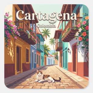 Cartagena Colombia Square Sticker