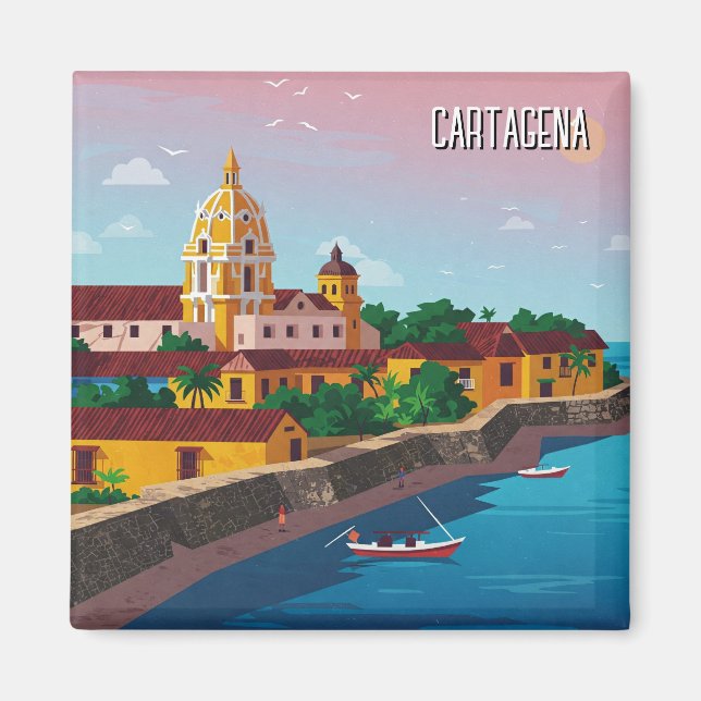 Cartagena Colombia Travel Magnet (Front)