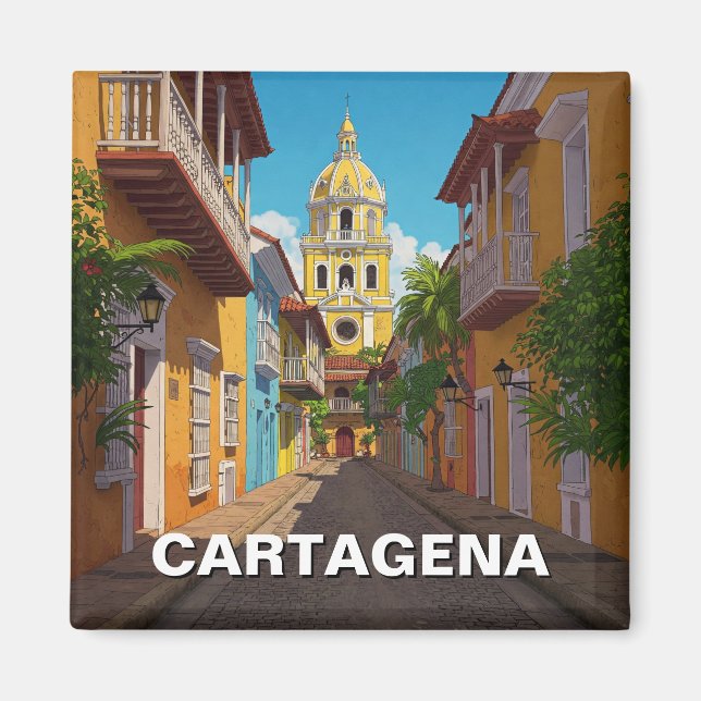 Cartagena Colombia Travel Magnet (Front)