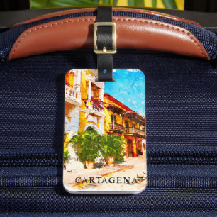 Cartagena Colombia Vintage Travel Luggage Tag