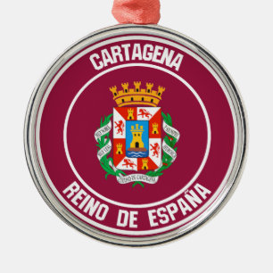 Cartagena Round Emblem Metal Ornament