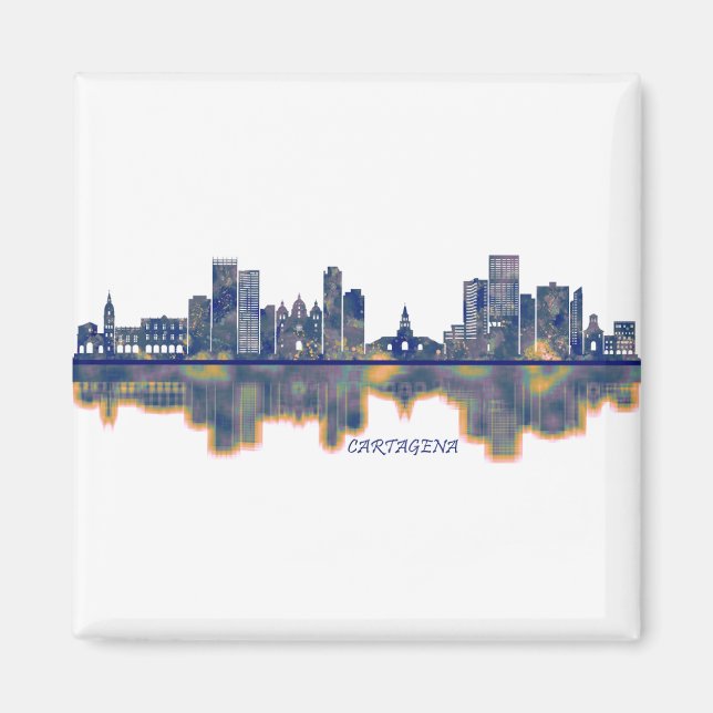 Cartagena Skyline Magnet (Front)