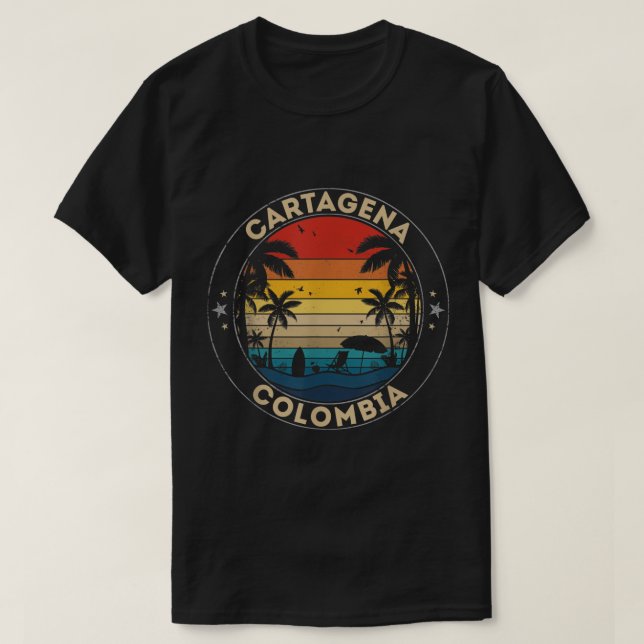 Cartagena Souvenir - Colombia Reminder T-Shirt (Design Front)