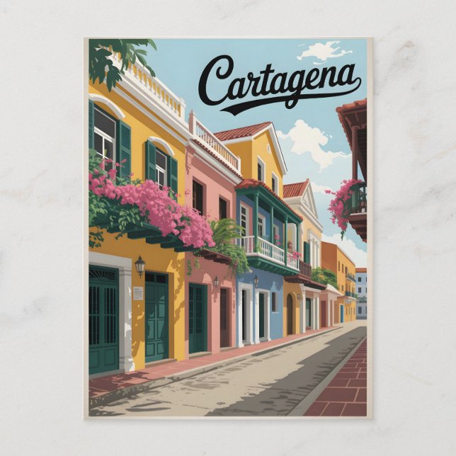 Cartagena vintage  postcard (Front)