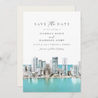 CARTANEGA Colombia Watercolor Save the Date