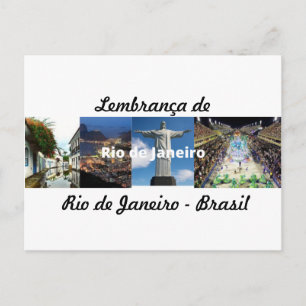 Cartão postal lembrança de Rio de Janeiro Postcard