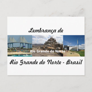Cartão postal lembrança de Rio Grande do Norte Postcard