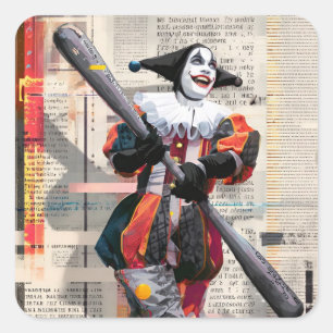 Cartas de póquer clásicas square sticker
