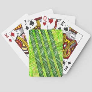 Cartas verde amarelado com riscos e traços playing cards
