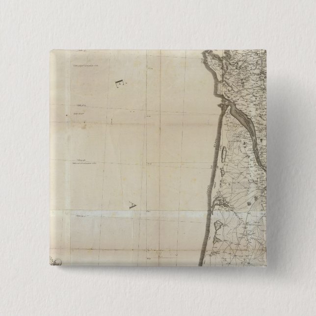 Carte de la France SO 15 Cm Square Badge (Front)
