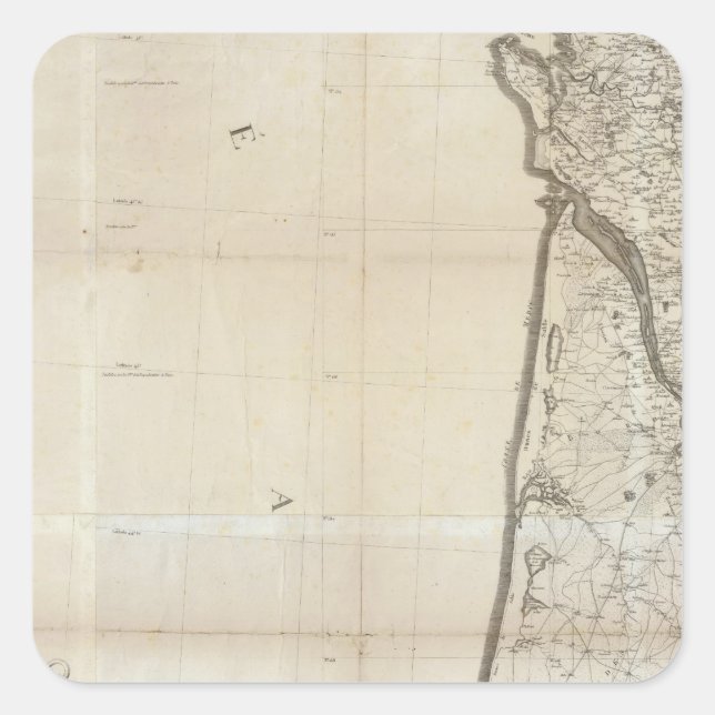 Carte de la France SO Square Sticker (Front)