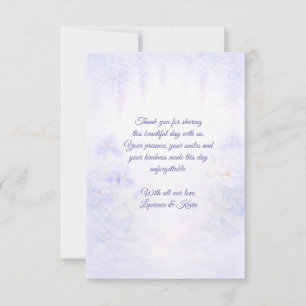 Carte De Remerciements Elegant Botanical Wedding Thank You Card