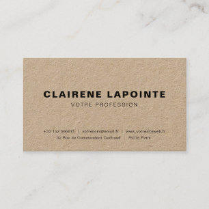 Carte de visite élégante modèle business card