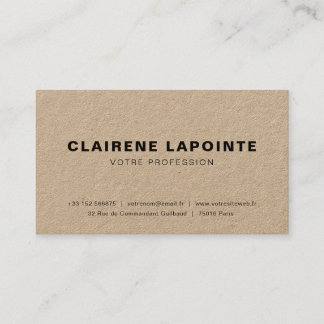 Carte de visite élégante modèle business card