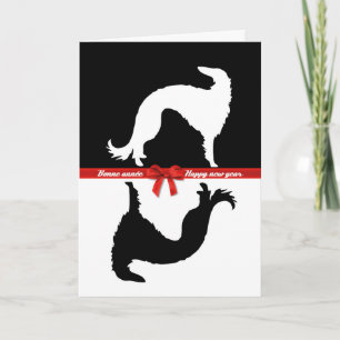 Carte de vœux Barzoï YIN Holiday Card