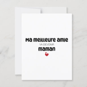 Carte “Ma meilleure amie va devenir maman” Postcard