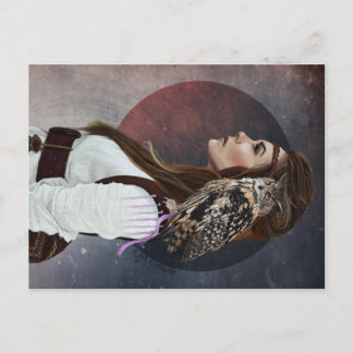 Carte postal "Lady Owl". Postcard