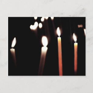 carte postale bougie postcard
